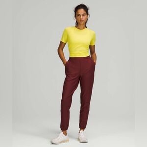 Lululemon•Adapted State High-Rise Tech Fleece Jogger•Zip Bottom•Red Merlot•NWT•8